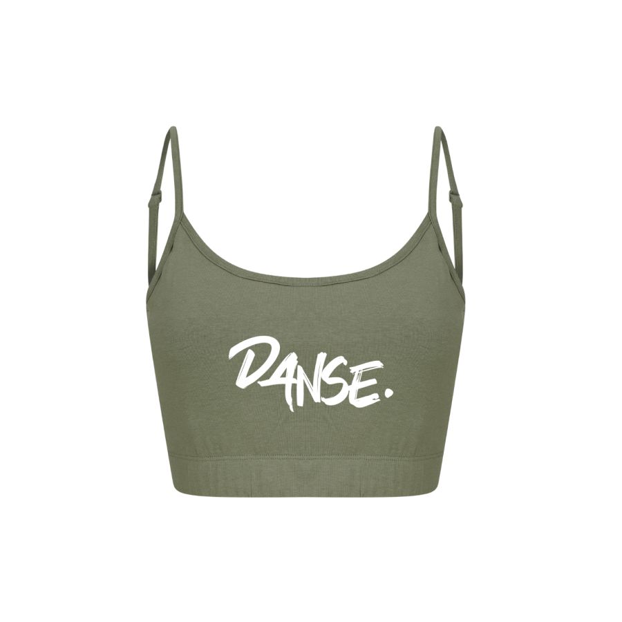 Crop top brassière – Kaki – FFDanse